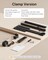 42" LED Desk Lamp with Clamp, Architect Desk Light with Remote, Adjustable 4-Segment Bar, 1800LM Bright, Eye-Caring Desk Lamp for Home Office, Reading, Study, Dual Monitors, Workbench(Black)